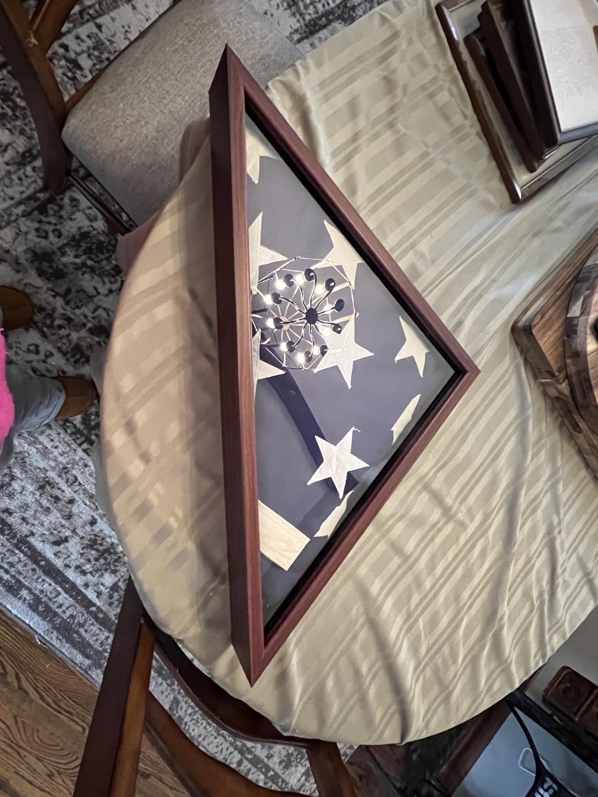 Americanflat Large Flag Display Case - Fits Folded 5x9.5' Burial Flags - Silhouette Collection - Display Box for Wall or Tabletop - Black customer photo 1