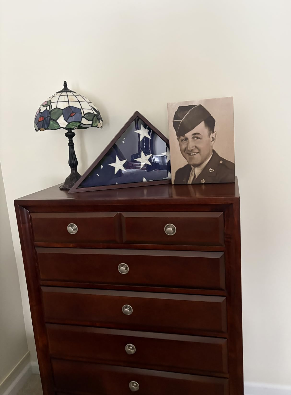 Americanflat Large Flag Display Case - Fits Folded 5x9.5' Burial Flags - Silhouette Collection - Display Box for Wall or Tabletop - Black customer photo 2