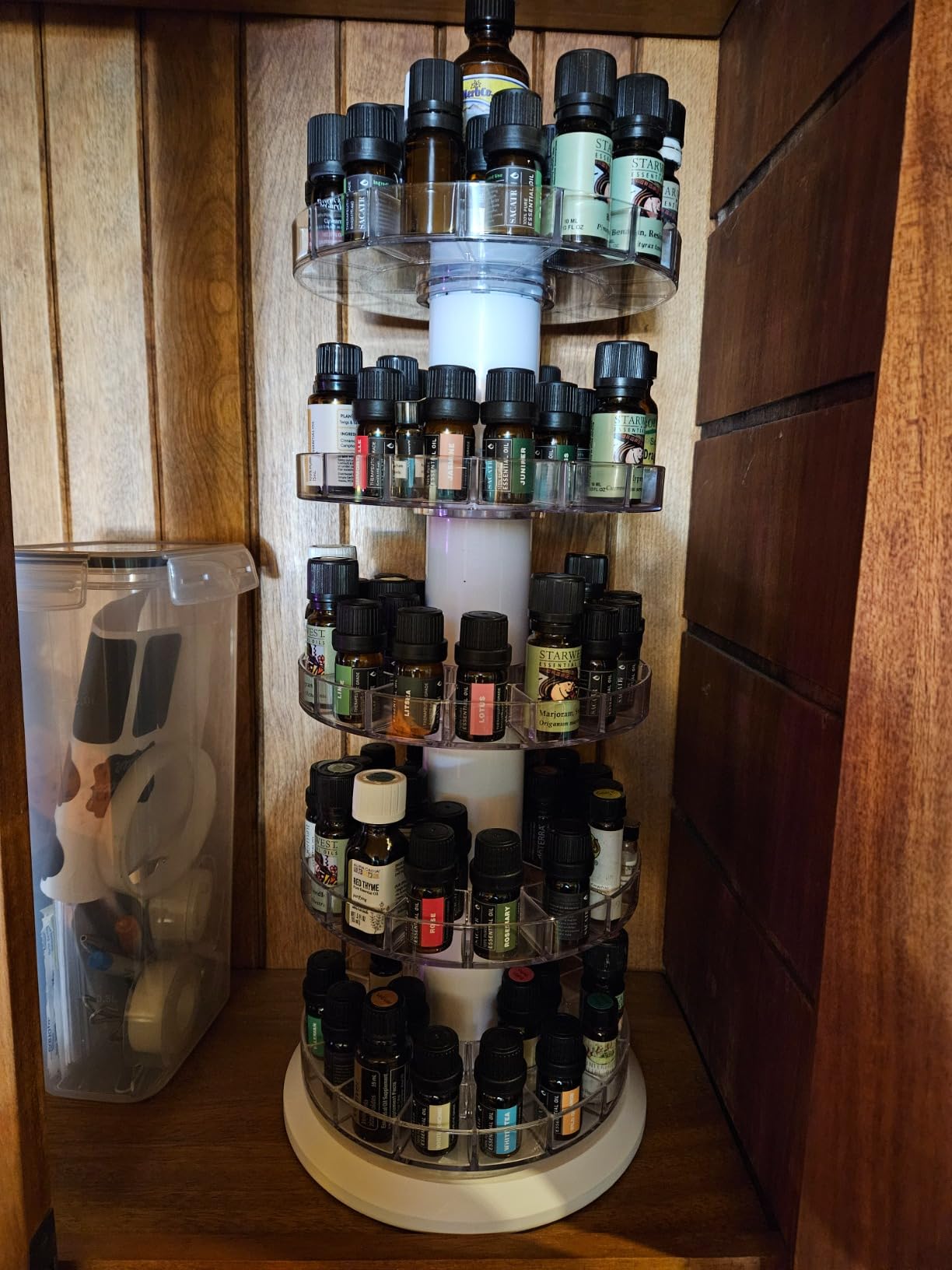 J JACKCUBE DESIGN Rotating Essential Oil Display Stand Spinning Rack for 75 Bottles(up to 120) Organizer 5 Tier Storage Holder -MK505A (5 Tier) customer photo 2