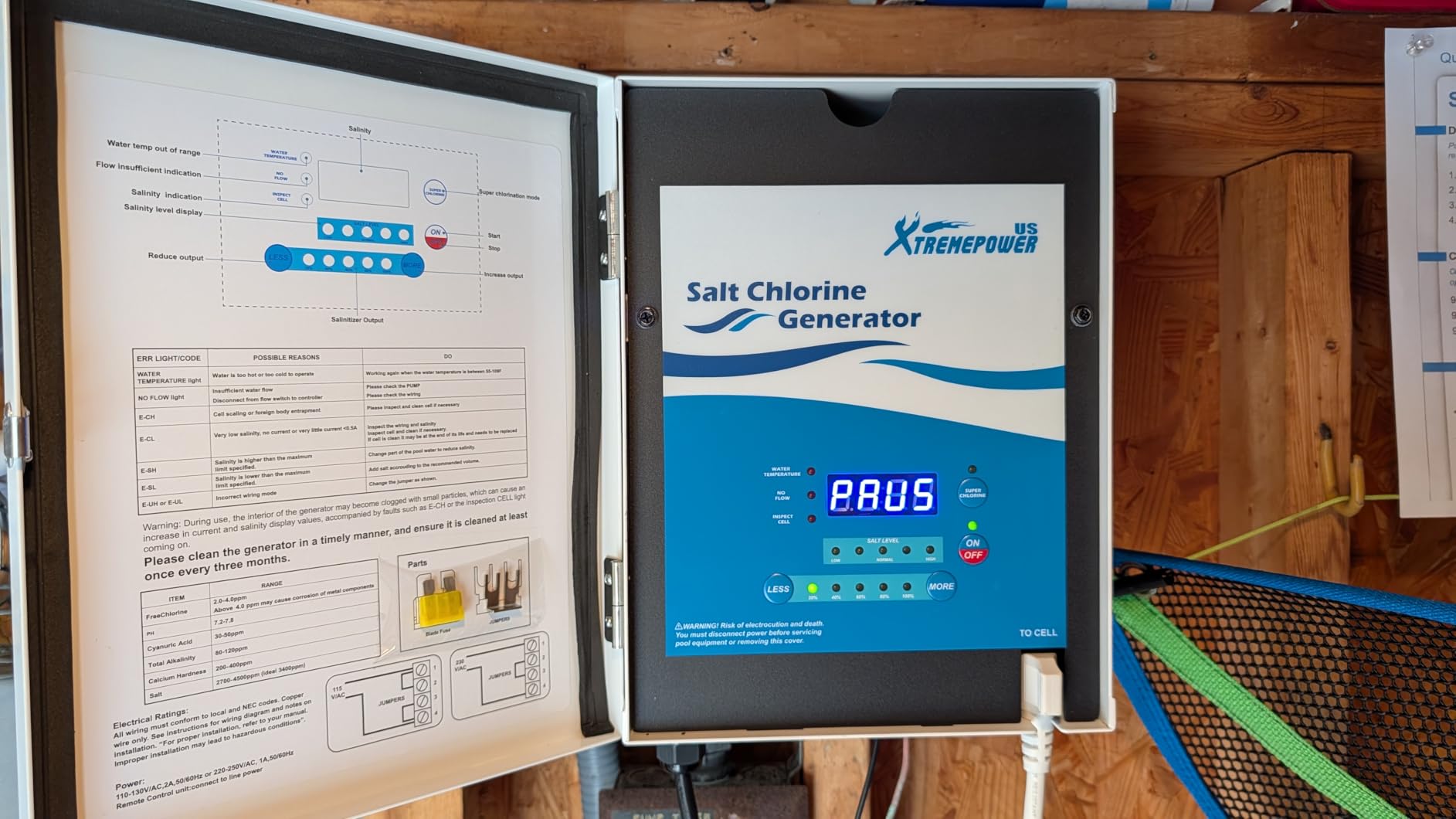 XtremepowerUS Saltwater Pool Chlorine Generator Salt Water Up to 40,000 Gallons Pools Chlorinator Flow Switch 40K Salt Chlorine w/Cleaning Stand customer photo 2