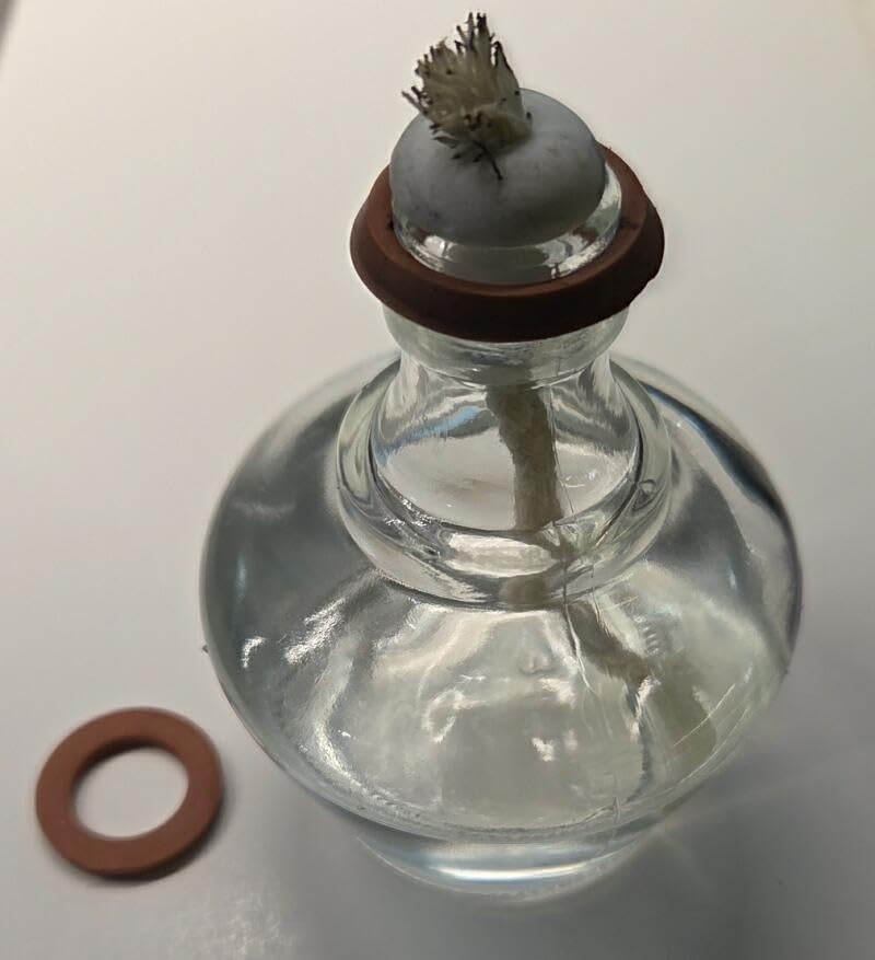 Kesell 150ml Alcohol Burner Lamp Glass Lab Bunsen Burners Empty Glass Alcohol Lamp Bottle for Lab Equipment Heating with 5 Replacement Wicks and 3 Funnel customer photo 1