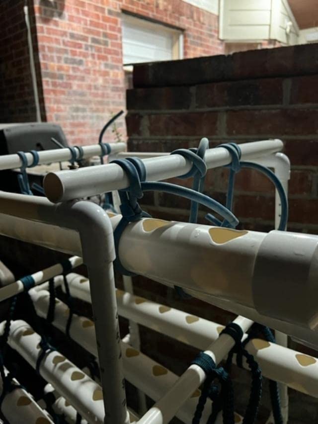 VIVOSUN Hydroponics Growing System 108 Plant Sites, 3 Layers 12 Food-Grade PVC-U Pipes Gardening System Grow Kit with Water Pump Timer, Nest Basket and Sponge for Leafy Vegetables customer photo 2