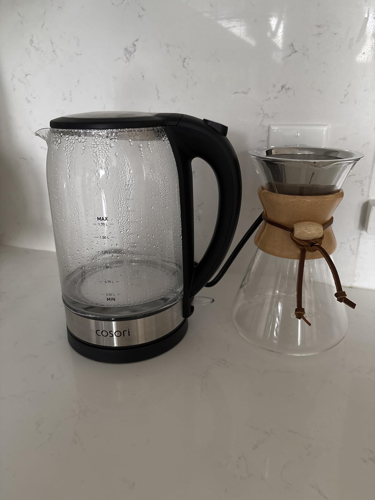 Cosori Pour Over Coffee Maker with Double Layer Stainless Steel Filter, 8-Cup, 34oz customer photo 1