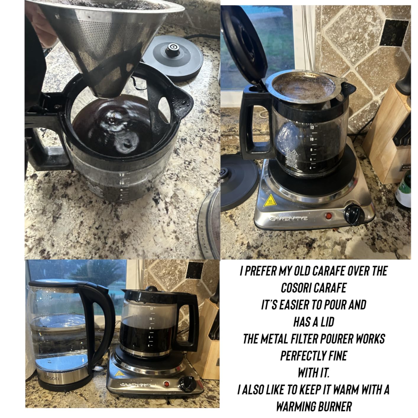 Cosori Pour Over Coffee Maker with Double Layer Stainless Steel Filter, 8-Cup, 34oz customer photo 2