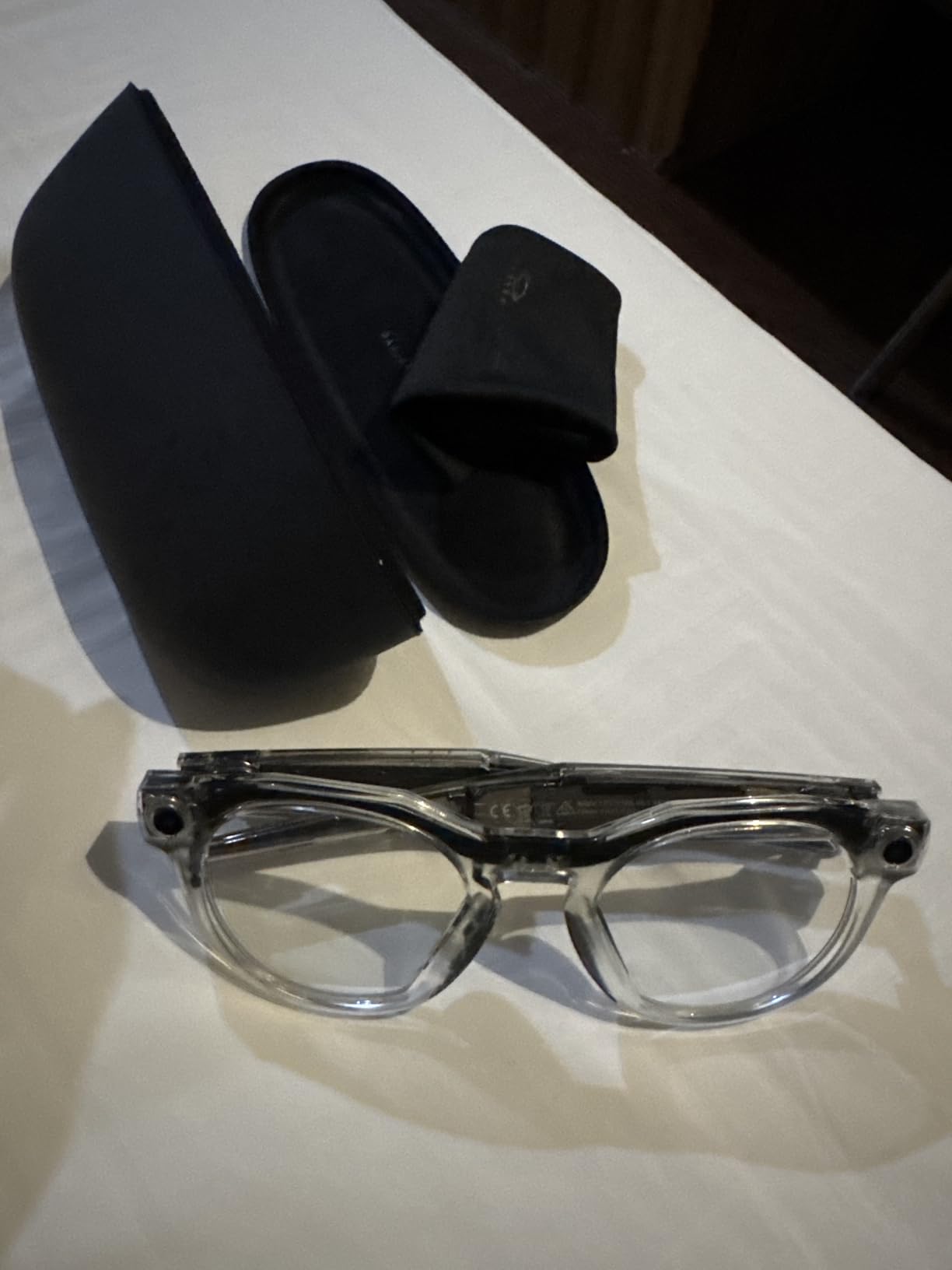 Oakley Meta HSTN, Clear | Smart AI Glasses for Men, Women - Performance for Sports, Athletes - Camera, Audio, Video - 8 Hour Battery - 3K HD Resolution - Clear to Grey Transitions Lenses customer photo 1