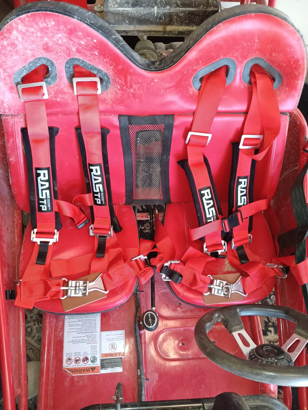 RASTP 4 Point Safety Harness Set with Ultra Comfort Heavy Duty Shoulder Pads (Black) customer photo 2