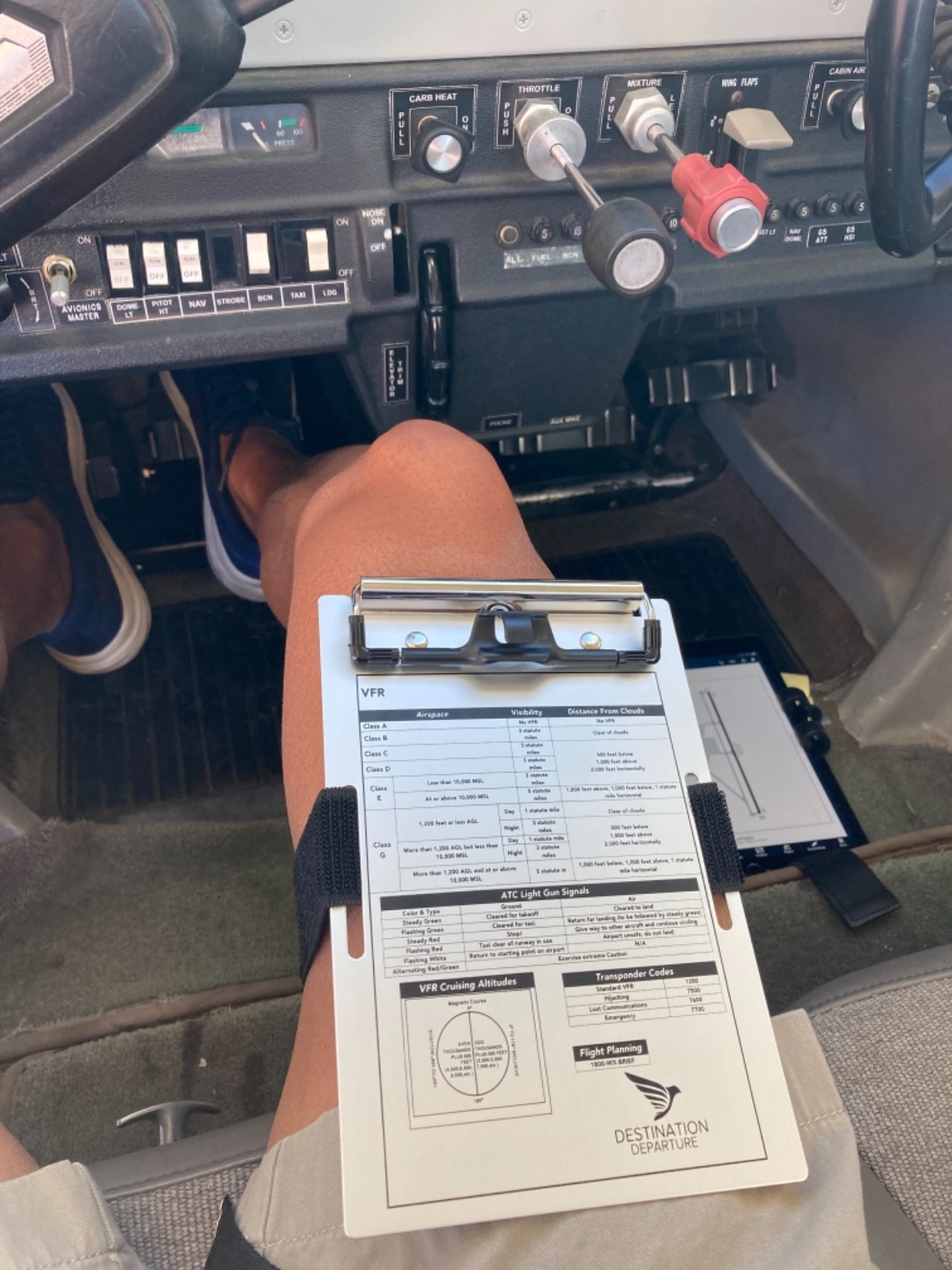 VFR Pilot Kneeboard - Aviation Kneeboard with Strap, Pen Holder - Compact Aluminium Knee Boards - Pilot Essentials and Flight Simulator Accessories (5.5 x 8 Inch) customer photo 2