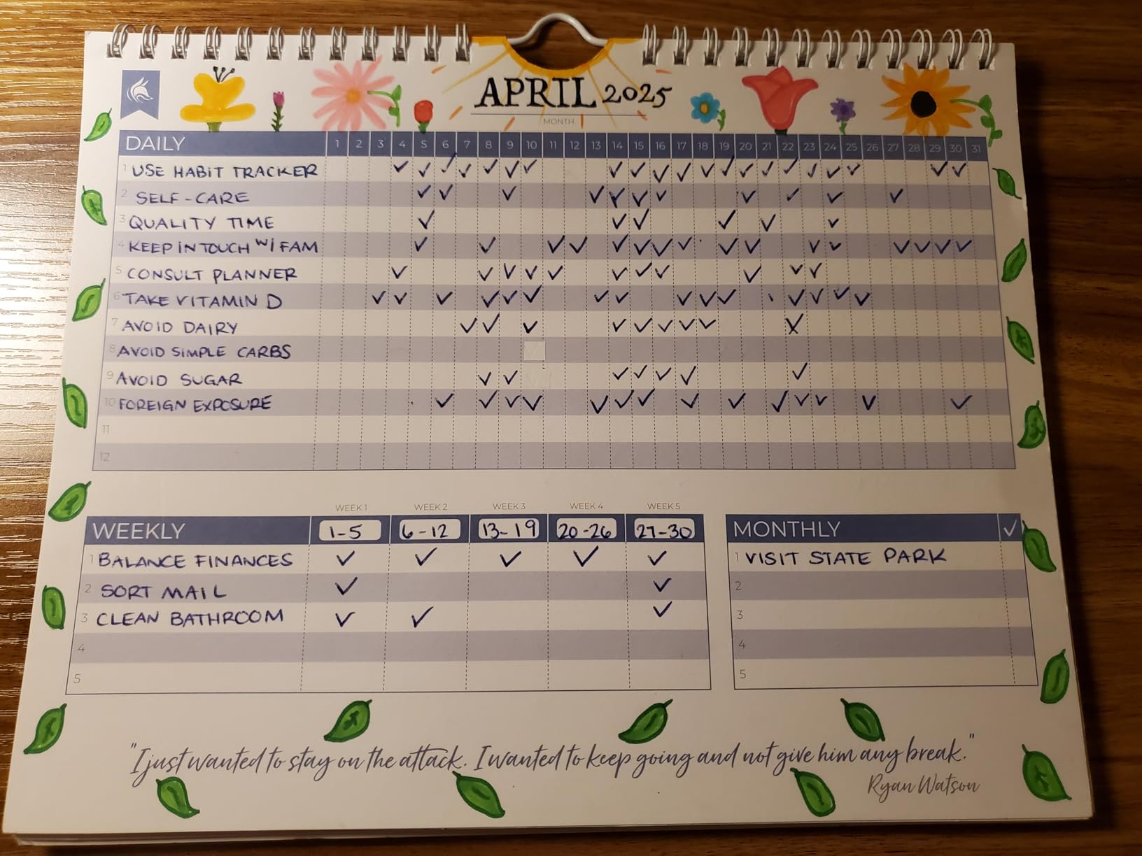 Clever Fox Habit Tracker Calendar - Inspirational Goal Tracker and Habit Calendar for Atomic Habits - Colorful Habit & Goal Planner Journal to Boost Productivity - 24 Months, 10