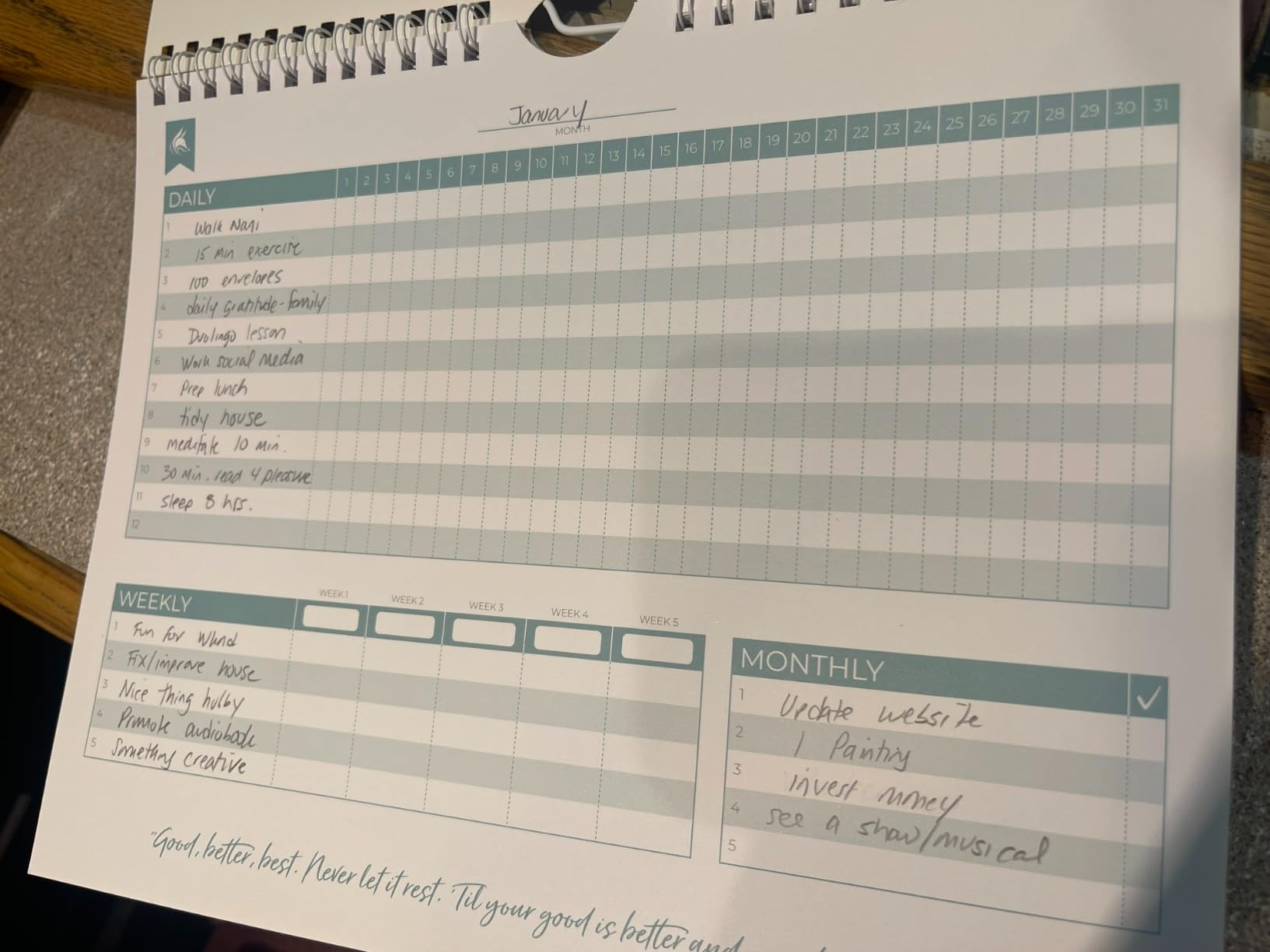 Clever Fox Habit Tracker Calendar - Inspirational Goal Tracker and Habit Calendar for Atomic Habits - Colorful Habit & Goal Planner Journal to Boost Productivity - 24 Months, 10