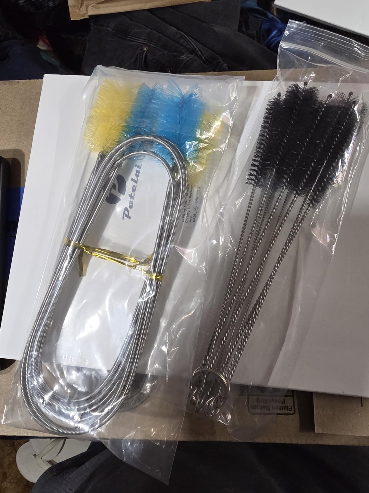 12 Pieces Tube Cleaning Brush Aquarium Filter Nylon Tube Brush Set Flexible Double-Ended Hose Pipe Cleaning Stainless Steel for Fish Tank, Kitchen, Glasses, Drinking Straws, Keyboard customer photo 1