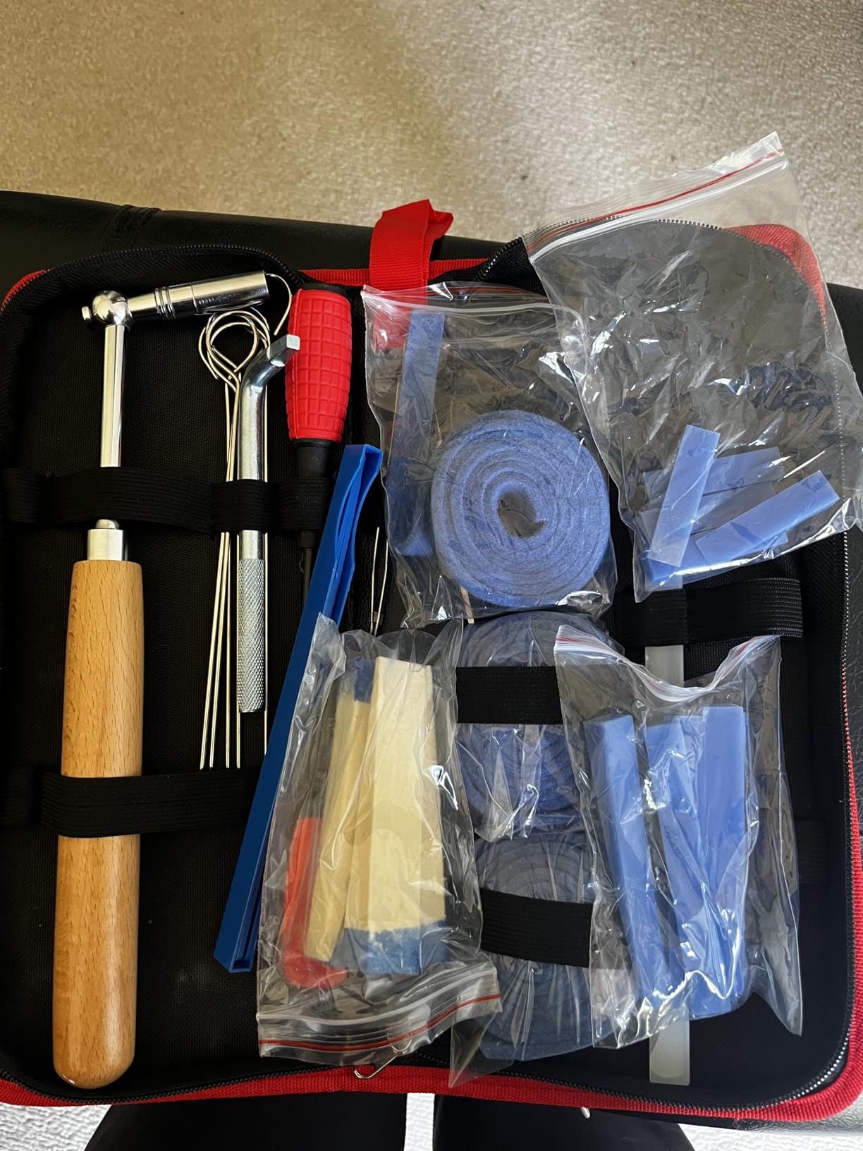 CONCHACIELO Professional Piano Tuning Kit: Universal Piano Tuning Tools Kit Set with Portable Case,Tuning Wrench, Wrench Fastener, Tuning Mute. for Tuning Beginner, Professional Tuner customer photo 1
