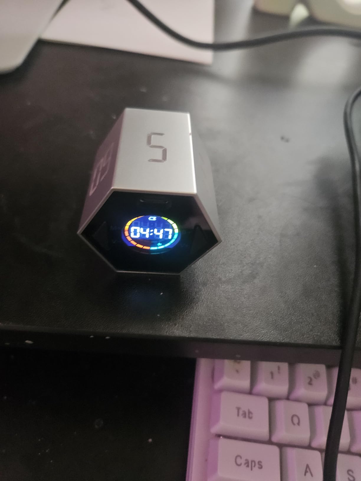 Ticktime Pomodoro Timer, Productivity Timer Cube, 3/5/10/15/25/30 Min Presets, Custom Countdown & Stopwatch, Sound/Vibration/Silent, Magnetic, Rechargeable, for ADHD Study Work customer photo 1