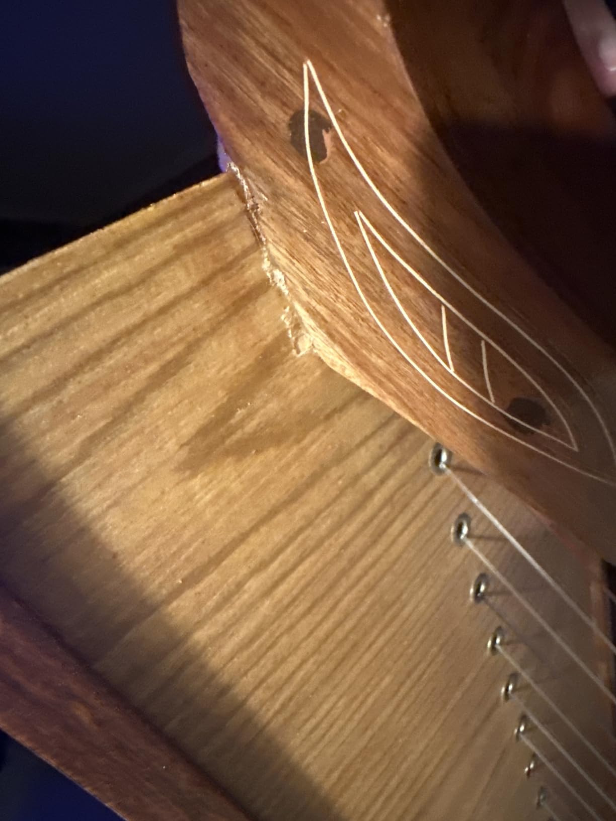 22 Strings Harp Irish Celtic Highland Solid Rosewood Natural Finishing with Lever Tuning Key and Extra String Set, 33 Inches Tall customer photo 1
