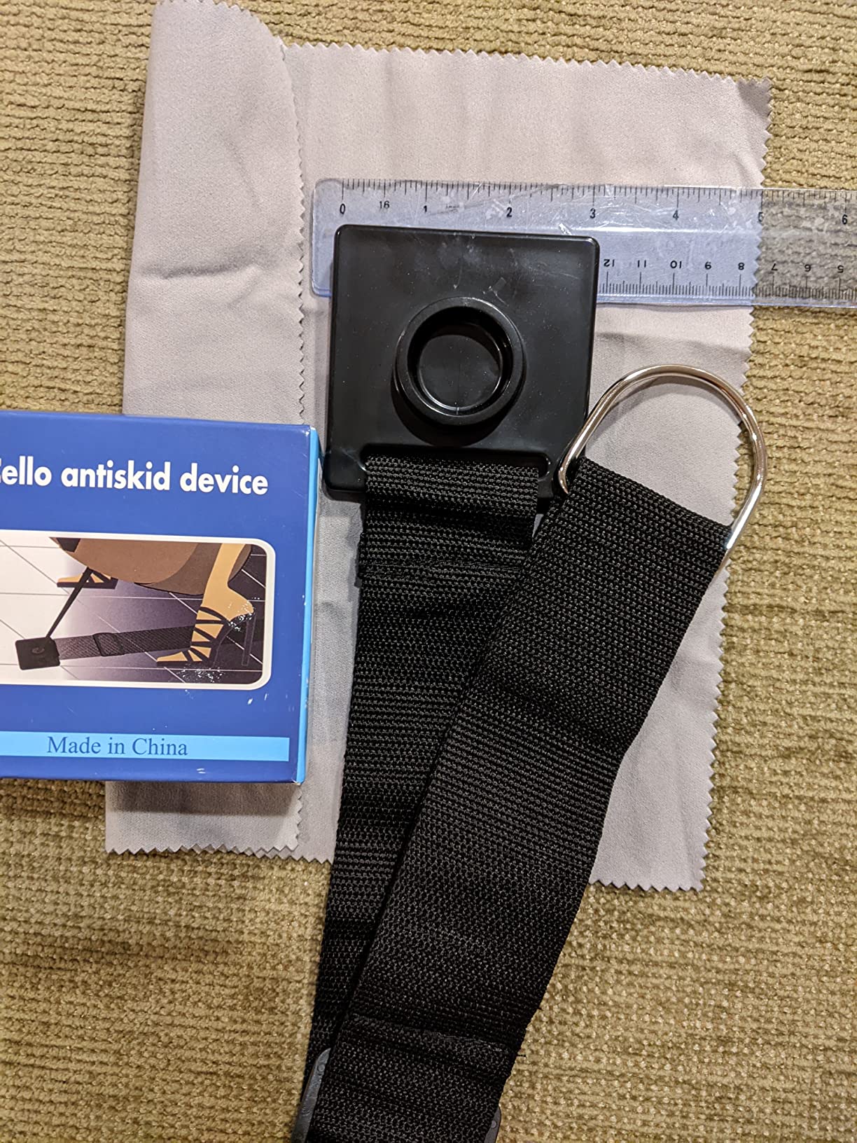 Cello Endpin Anchor Non-slip Stopper Rest Holder Stand Antiskid Device Adjustable Strap with Thick Pad customer photo 1