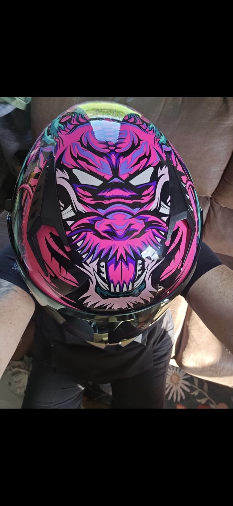 ILM Motorcycle Helmet Full Face with Pinlock Compatible Clear & Tinted Visors - Model Z501 customer photo 1