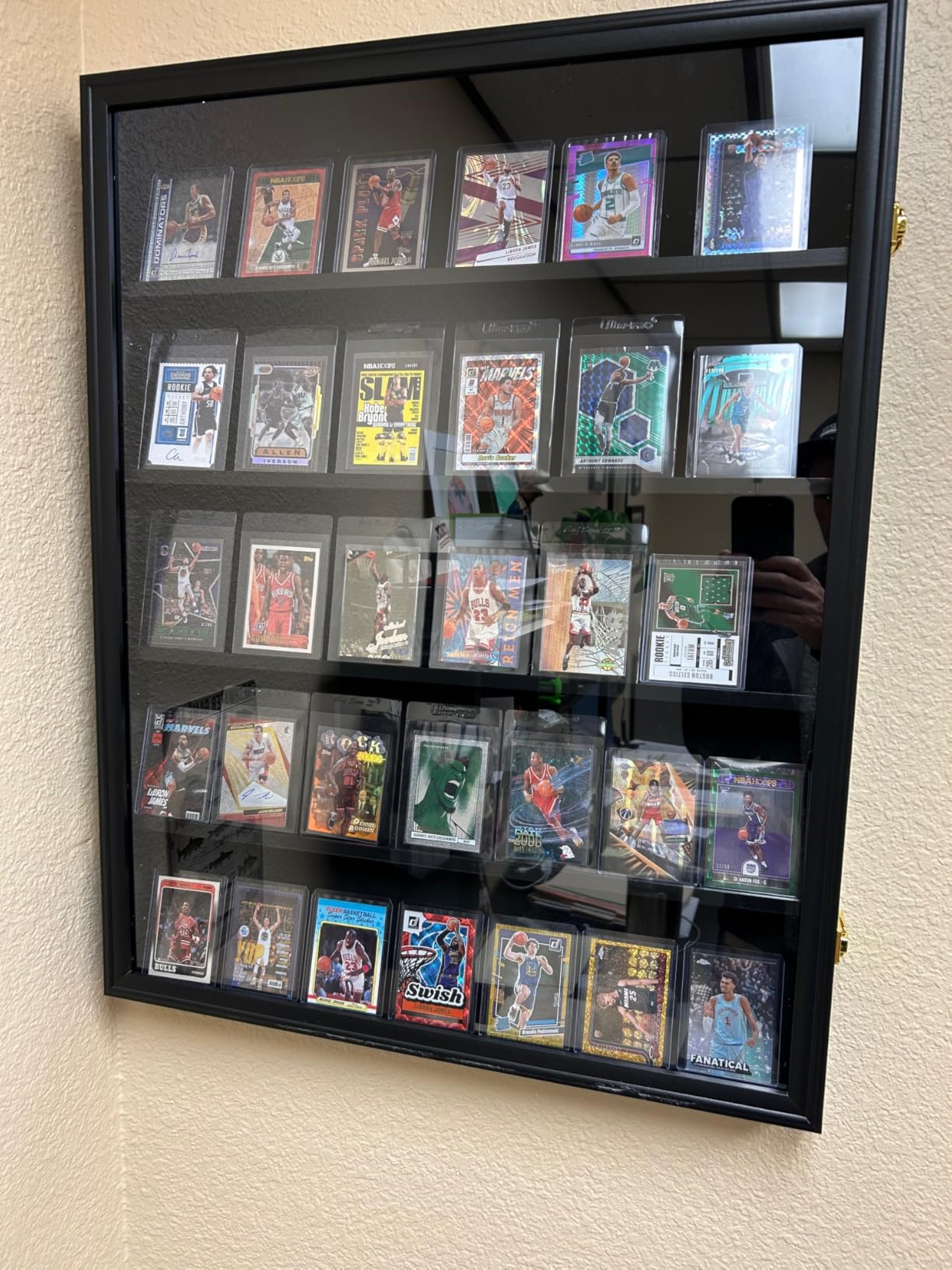 KCRasan 35 Graded Sports Card Display Frame - Baseball Card Display Case Lockable - Trading Card Collector Wall Display Holder for Basketball Football Hockey Cards, UV Protection Acrylic(Black) customer photo 1