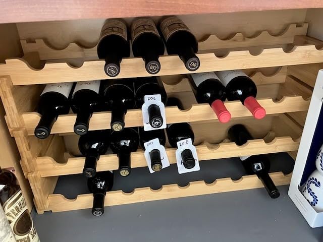 NutriChef 72 Bottle Wine Rack Stackable Bamboo Freestanding, 8-Tier Modular Shelf, Sturdy Wobble Free, Upgraded 2026 Design, Easy No-Tool Assembly for Kitchen, Cellar or Bar Storage customer photo 2