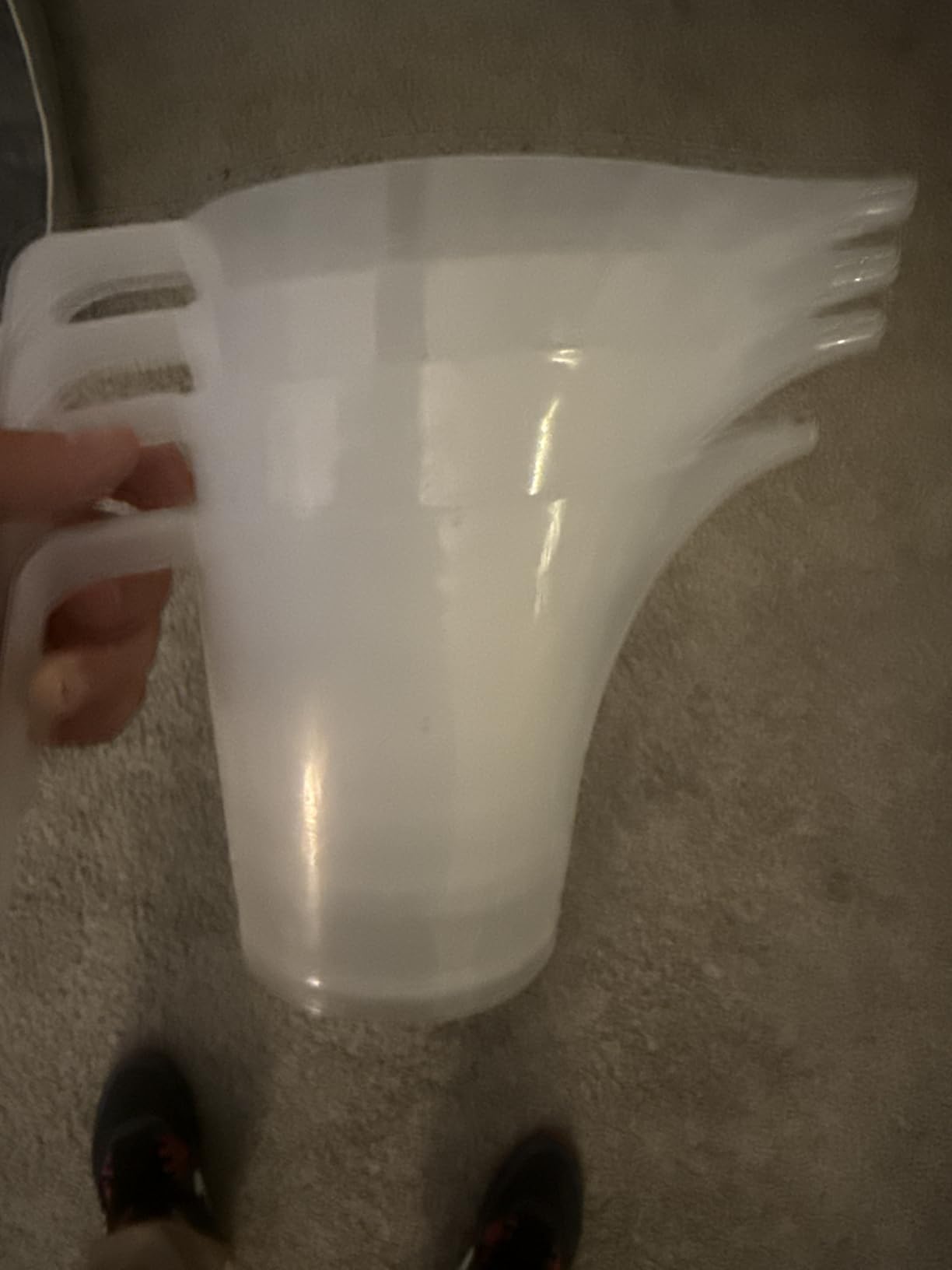 4 Pack Plastic Funnel Pitcher, Measuring Cup with Long Spout, Large Capacity Easy Pour Cup customer photo 1