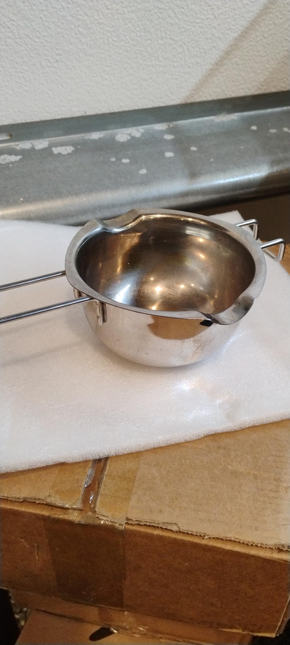 EIKS Boiler Pot Melting Bowl with SUS304 Stainless Steel for Melting Chocolate Candy Cheese Butter and Candle Wax Making, Capacity 400ML/13oz customer photo 1