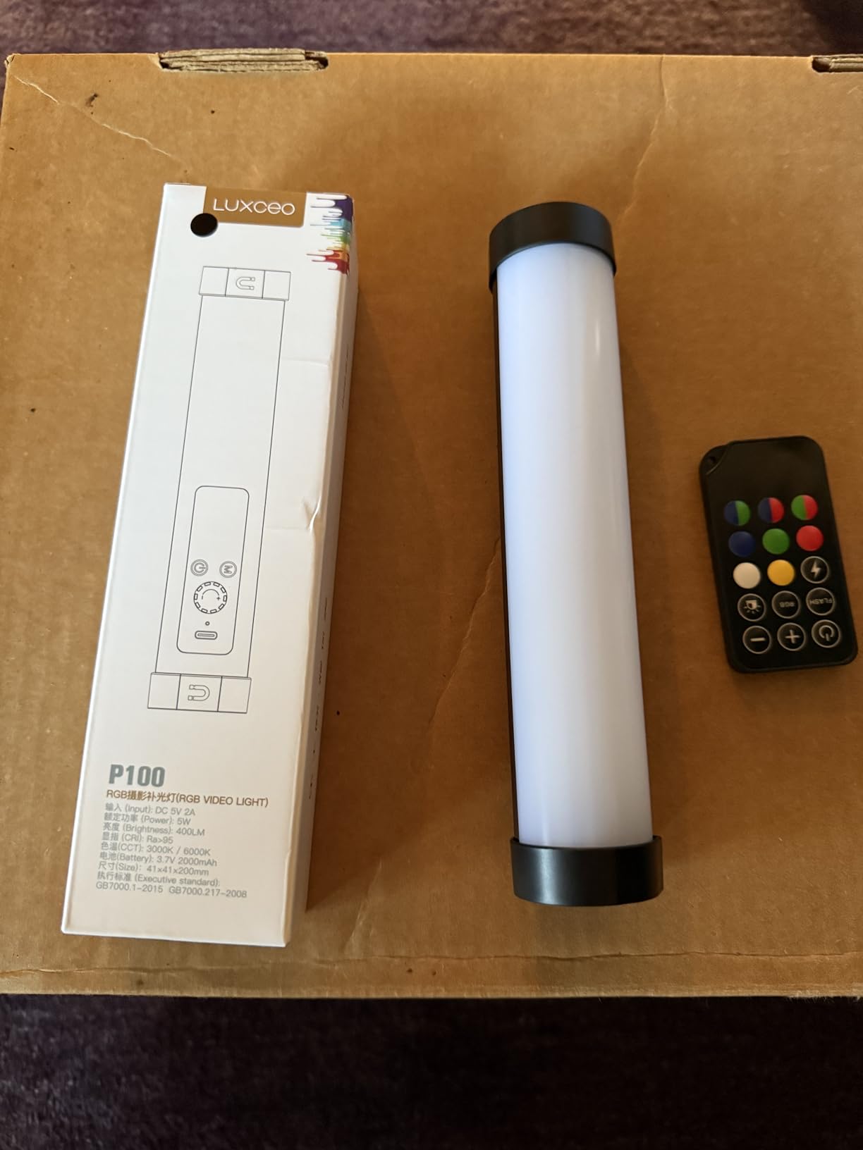 LUXCEO Multicolor RGB LED Video Light Wand - 2000mAh Rechargeable Mini Light Stick for Video Shooting, Professional Tube Lights with Magnetic Base for YouTube, TikTok (Black) customer photo 2