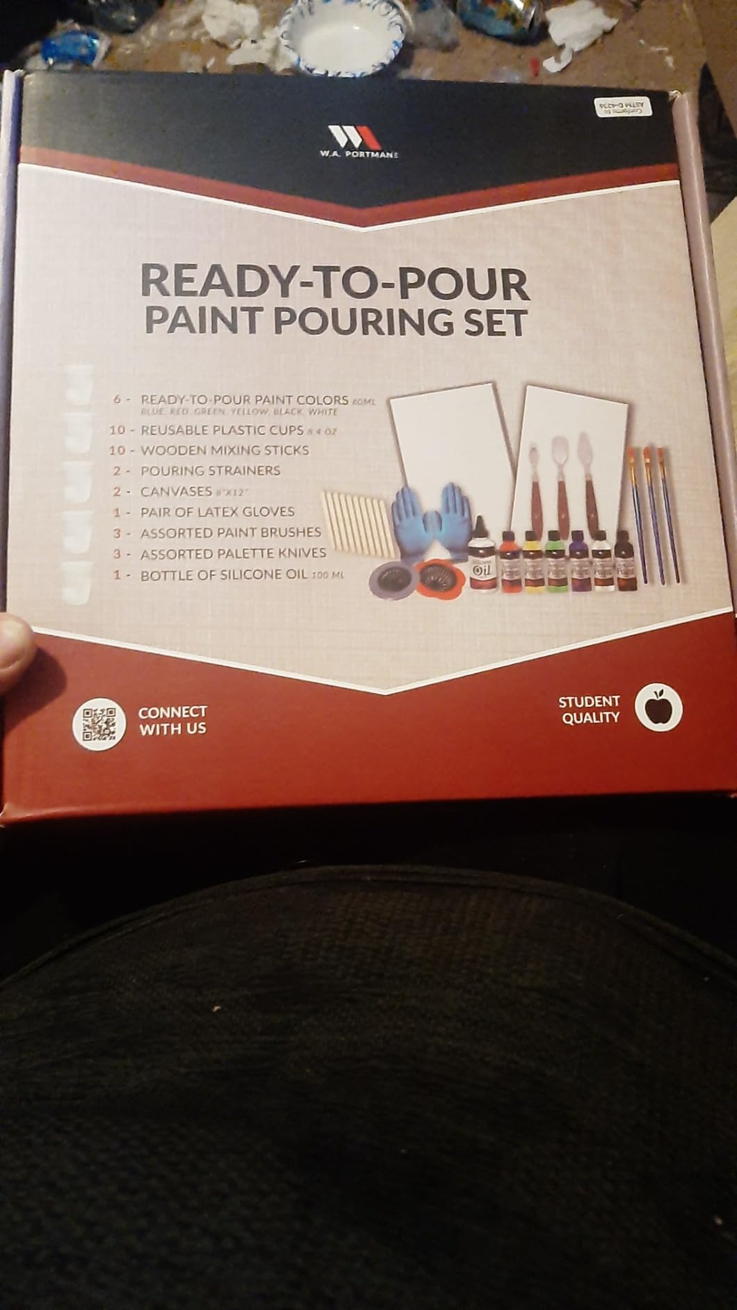 WA Portman 38-PC Ready to Pour Acrylic Pouring Paint Set - 6 Bottles of Acrylic Paint Kits for Adults - Complete Painting Sets with Canvas Painting Supplies for Beginners and Professionals customer photo 1