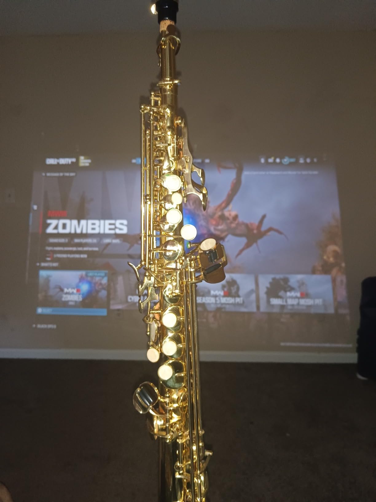 Soprano Saxophone SAX Bb Brass Lacquered Gold Body and Keys Woodwind Instruments customer photo 1