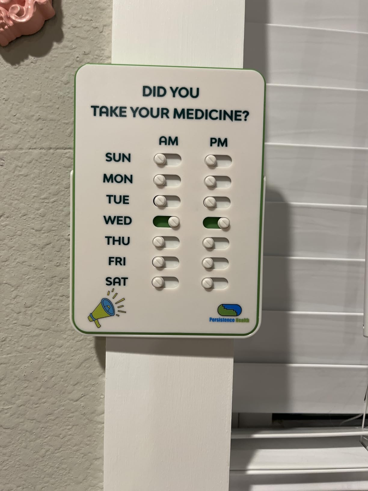 Medication Tracker & Pill Reminder | Visual Reminder Alarm | 7 Day AM PM Medication Reminder | Take and Slide | No More Second-guessing or Double-dosing | Perfect for The Elderly (Two Column English) customer photo 1