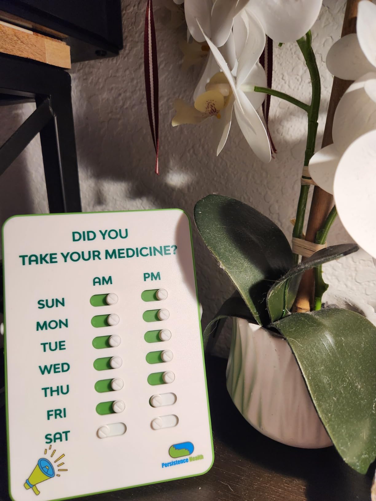 Medication Tracker & Pill Reminder | Visual Reminder Alarm | 7 Day AM PM Medication Reminder | Take and Slide | No More Second-guessing or Double-dosing | Perfect for The Elderly (Two Column English) customer photo 2