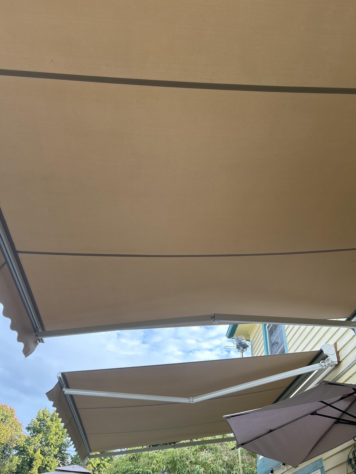 Diensweek 12'x10' Patio Awning Retractable, Fully Assembled Motorized Electric Commercial Grade - Quality 100% Dope-Dyed Acrylic Window Door Sunshade Shelter - Deck Canopy Balcony customer photo 1