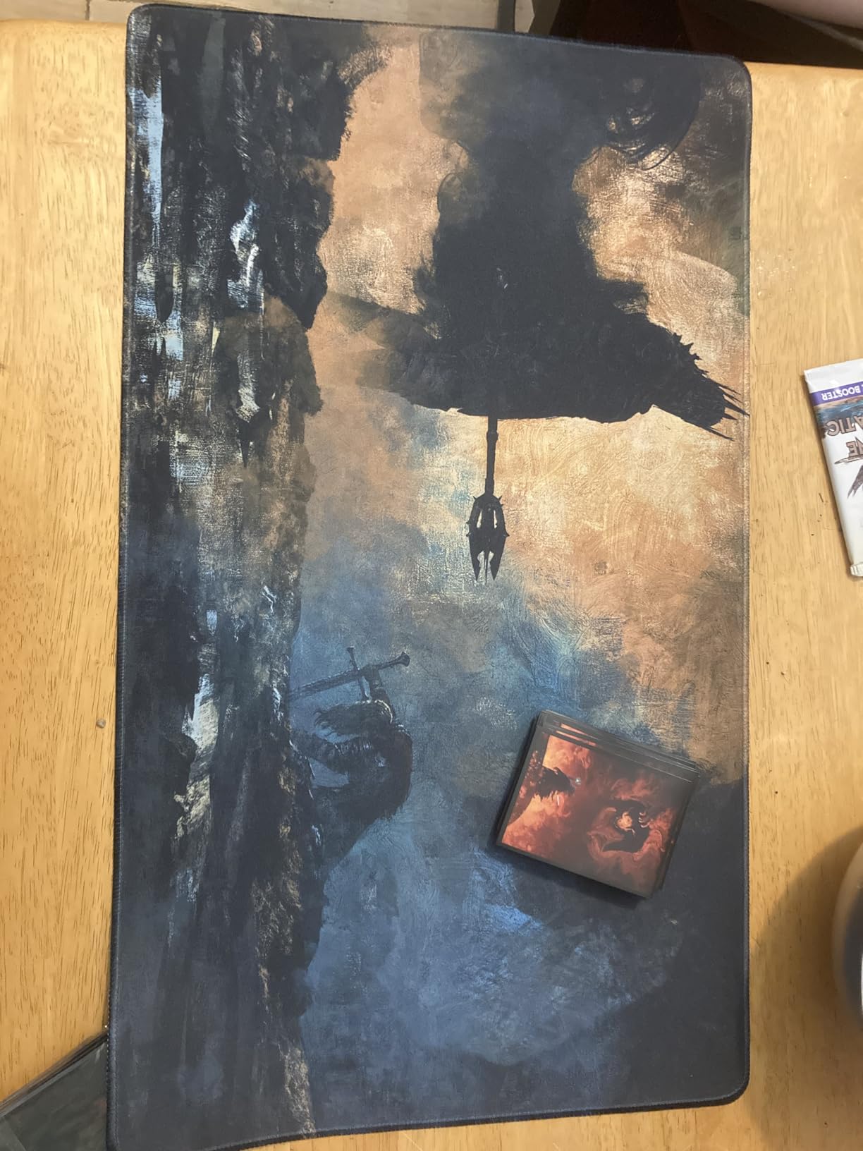The Shadow and the Flame (Stitched) - MTG Playmat by Anato Finnstark - Compatible with Magic the Gathering Playmat - Original Designs customer photo 1