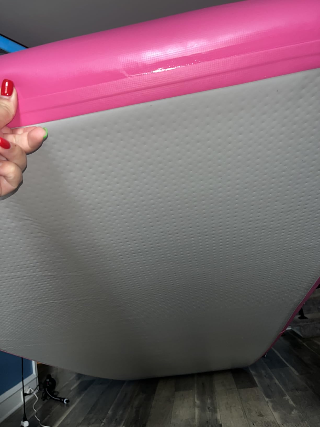 AWSUM Inflatable Gymnastics Mat 10ft/13ft/16ft/20ft/23ft Training mat 4/8 inches Thick tumbling mat with Electric Pump for Home/Gym/Outdoor customer photo 2