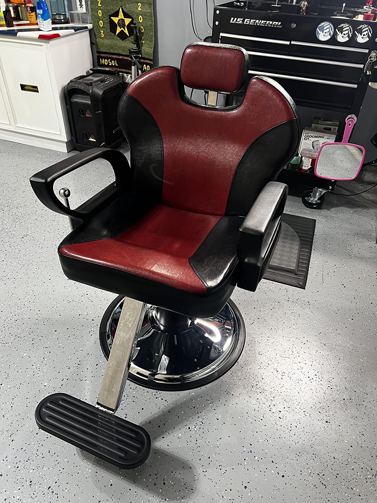 Artist hand Barbers Chairs, Heavy Duty Hydraulic Reclining Salon Chair Spa Furniture Reclining Extra Wider Seat Beauty Hair Salon Equipment customer photo 1
