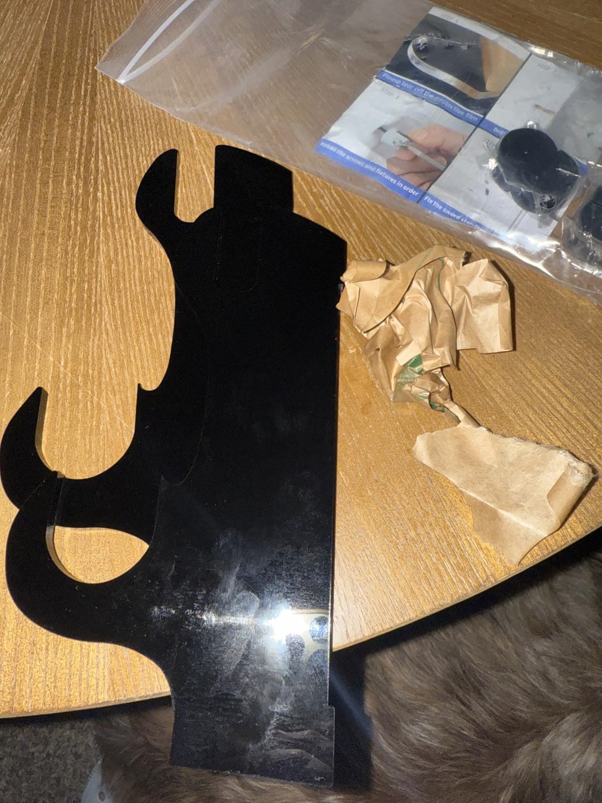 Katana Wall Mount - Black Plexiglass Sword Stand - Samurai Sword Holder customer photo 2