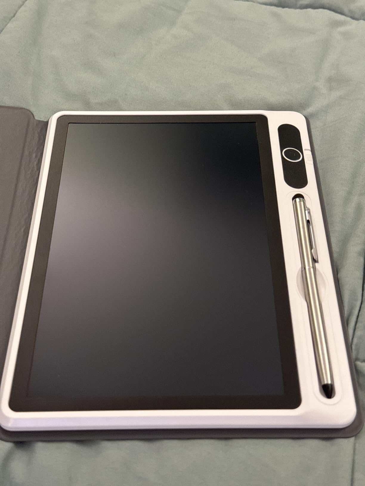 10 inch LCD Writing Tablet Electronic Writing Notebook with PU Protective Cover Erasable Drawing Pad Gift for Adults at Home Business Office(Black customer photo 2