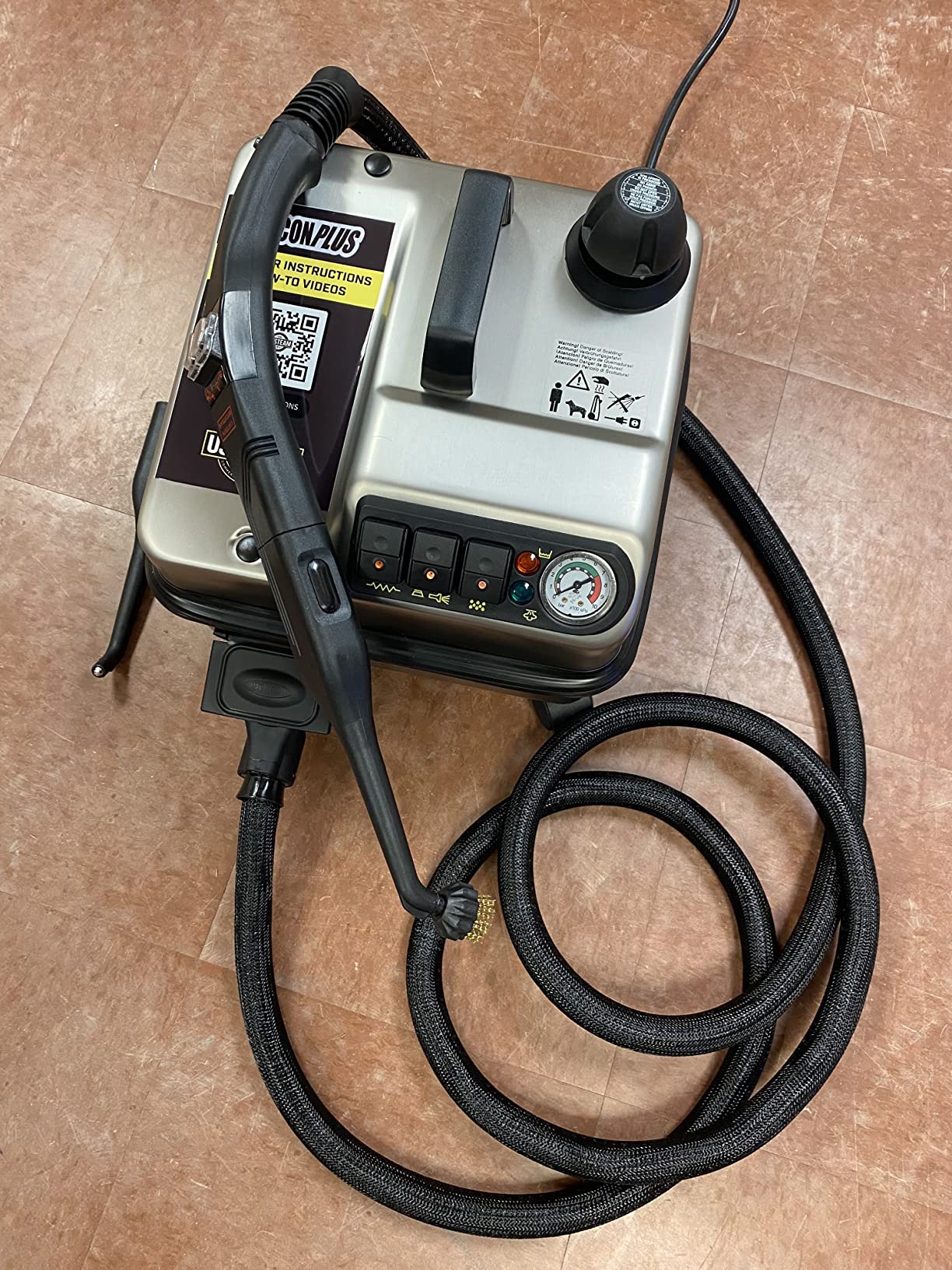 US Steam FALCON Commercial Steam Cleaner | 1800 W | Lightweight, Durable, Stainless Steel | 305*F & 70PSI | Hot Water Burst Feature | Long 12ft Hose | 1 gal. Boiler | Great for Auto Detailing customer photo 2
