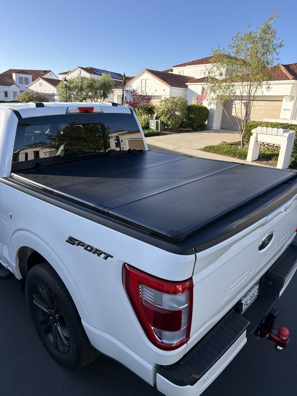 Tutel Hard Shell Folding Truck Bed Tonneau Cover - Fits 2015-2026 Ford F150 5'5