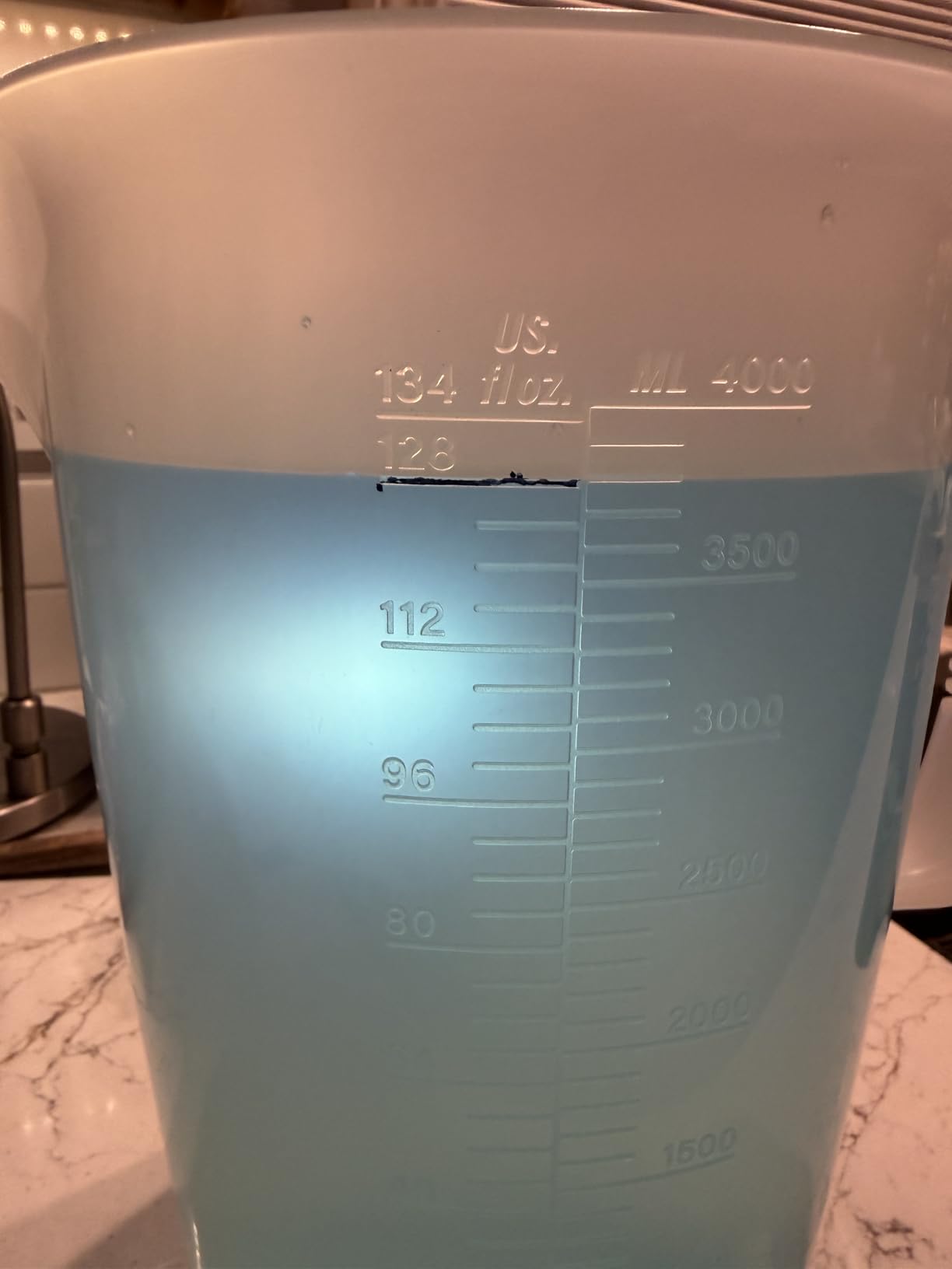 1 Gallon Measuring Pitcher - Convenient Conversion Chart, 134oz Extra Large Plastic Measuring Cup - Strong Food Grade Material customer photo 1