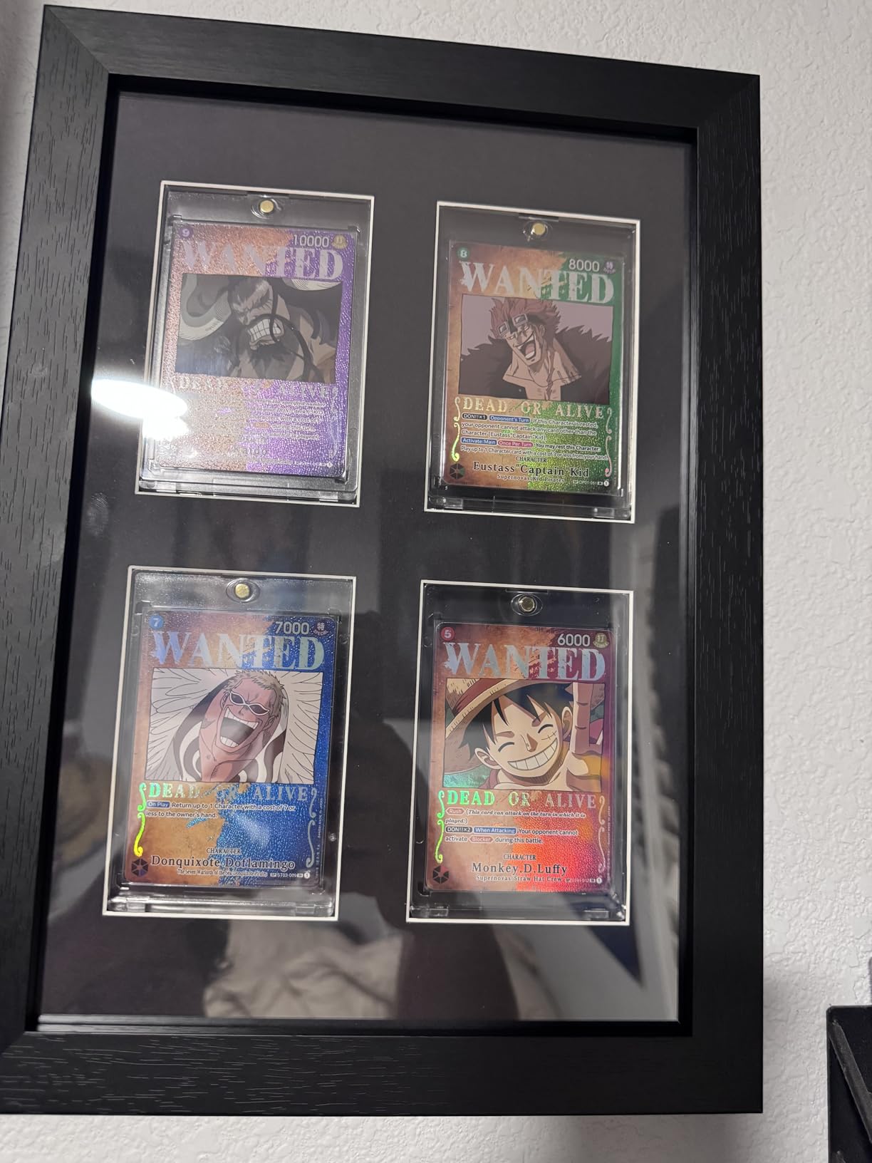 Bivitre Trading Card Display Frame - Wall Mount Baseball Card Display Case with UV Protection Magnetic Card Holder for 5 Standard Cards, Display for Basketball Football Hockey Pokemon MTG Yugioh customer photo 2