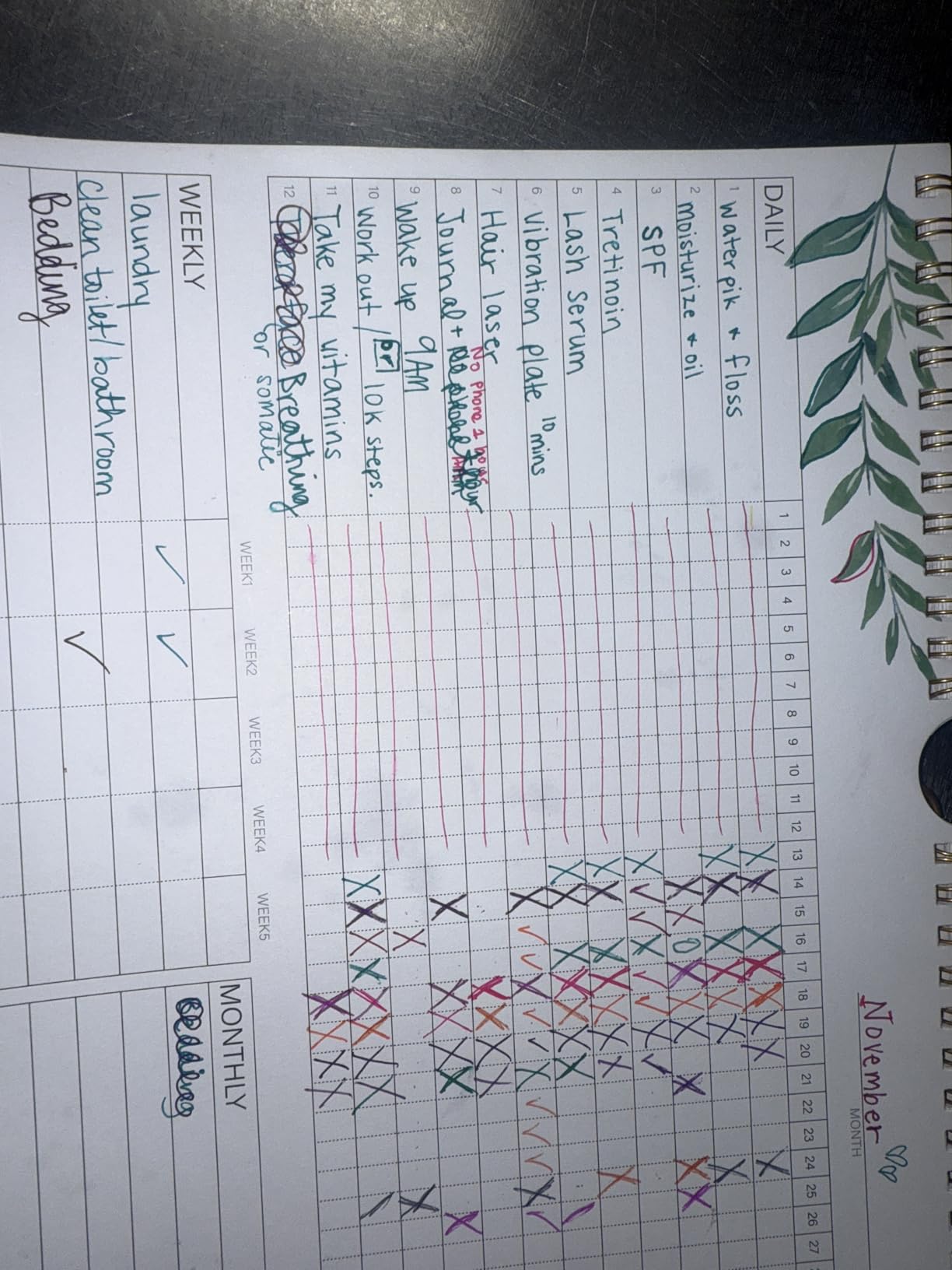 Habit Tracker Calendar- 12 Months Undated Daily, Weekly & Monthly Habit Tracker Journal, Writable Habits Track Calendar for Goal Setting, Boost Productivity, Workout Motivation & Self Care Tool customer photo 2