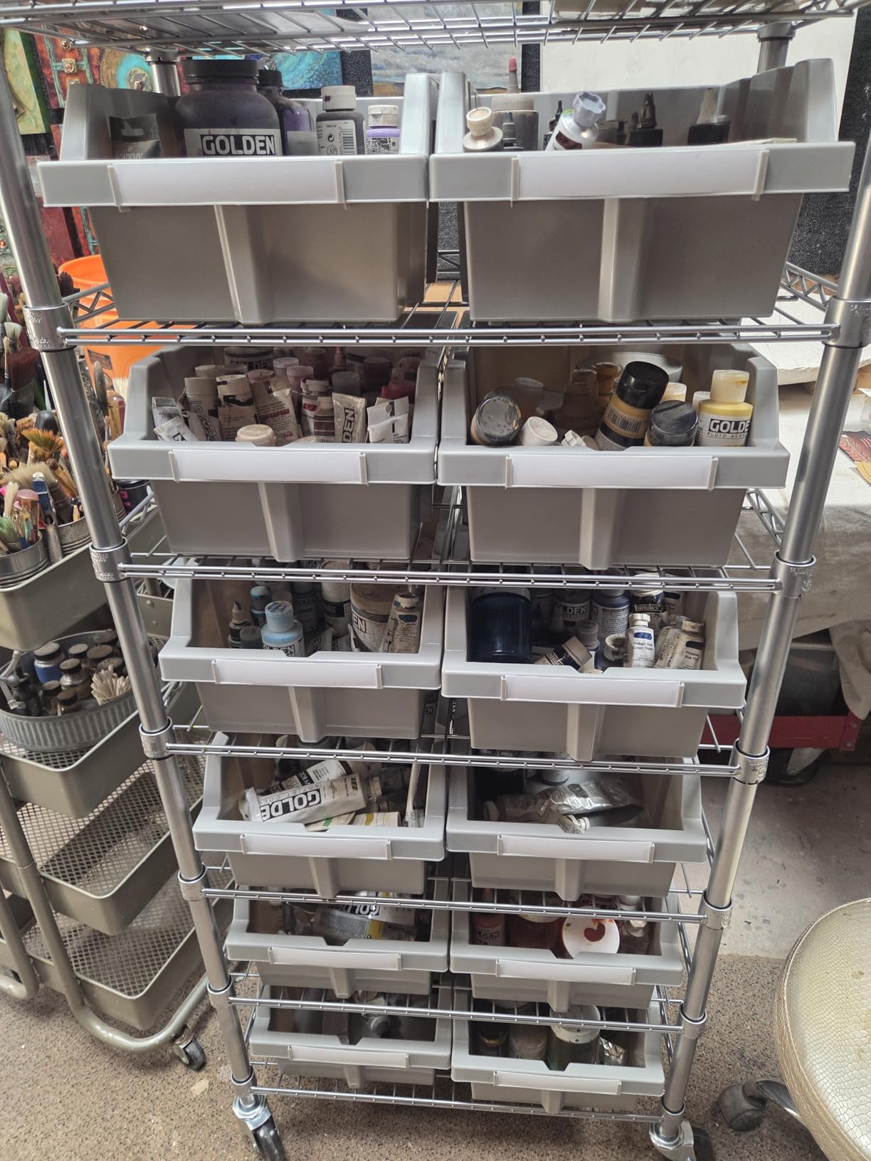 Seville Classics Heavy Duty NSF Bin Rack Solid Steel Wire Shelving Storage Unit, Patented Organizer, Includes 12 Bins customer photo 1