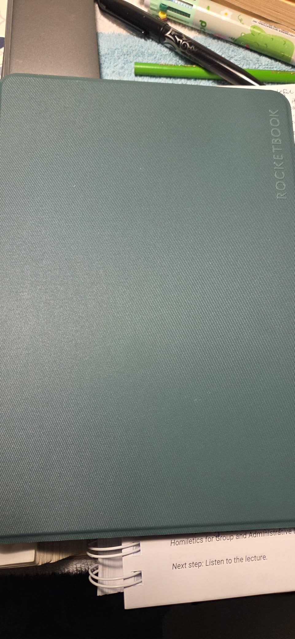Rocketbook Pro Smart Reusable Notebook, Lined & Dotted Interchangeable Pages, For Work and Business Meetings, Letter Size 8.5x11, Green customer photo 1