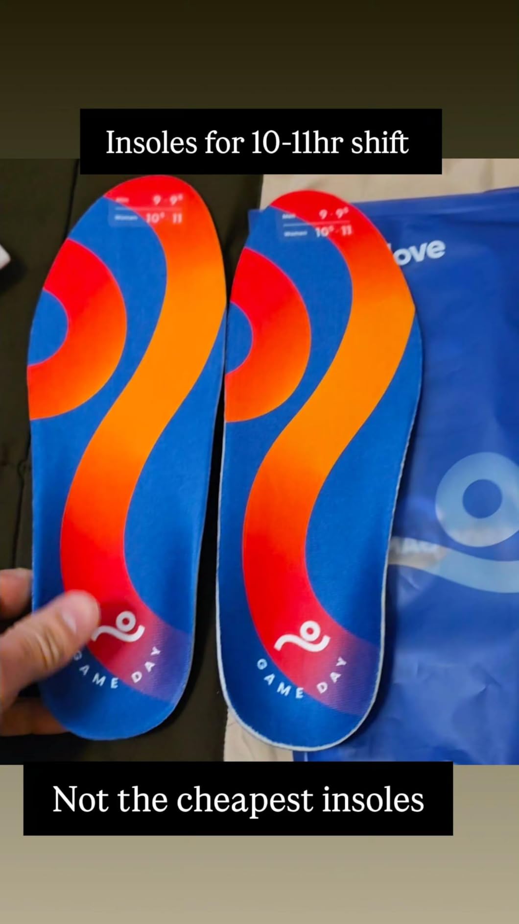 Move Game Day Performance Insoles - for Plantar Fasciitis, Arch Support, Basketball, Active Lifestyle, Running, and Athletics - Composite Heel and Reactive Stability (M 11-11.5 / WM 12.5-13) customer photo 1