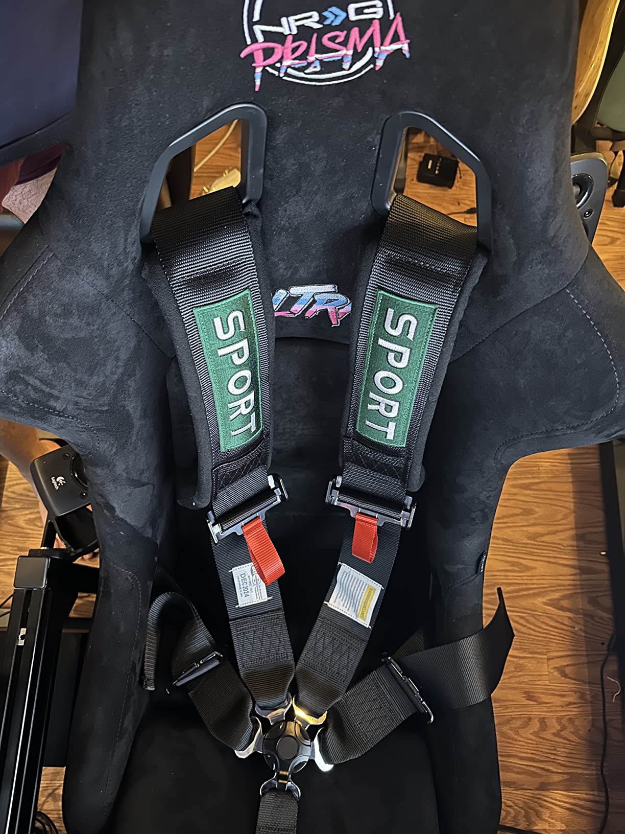 DING.PAI 5 Point Racing Harness SFI Approved Protection Heavy Duty Shoulder Pads Quick Release Cam Lock customer photo 1