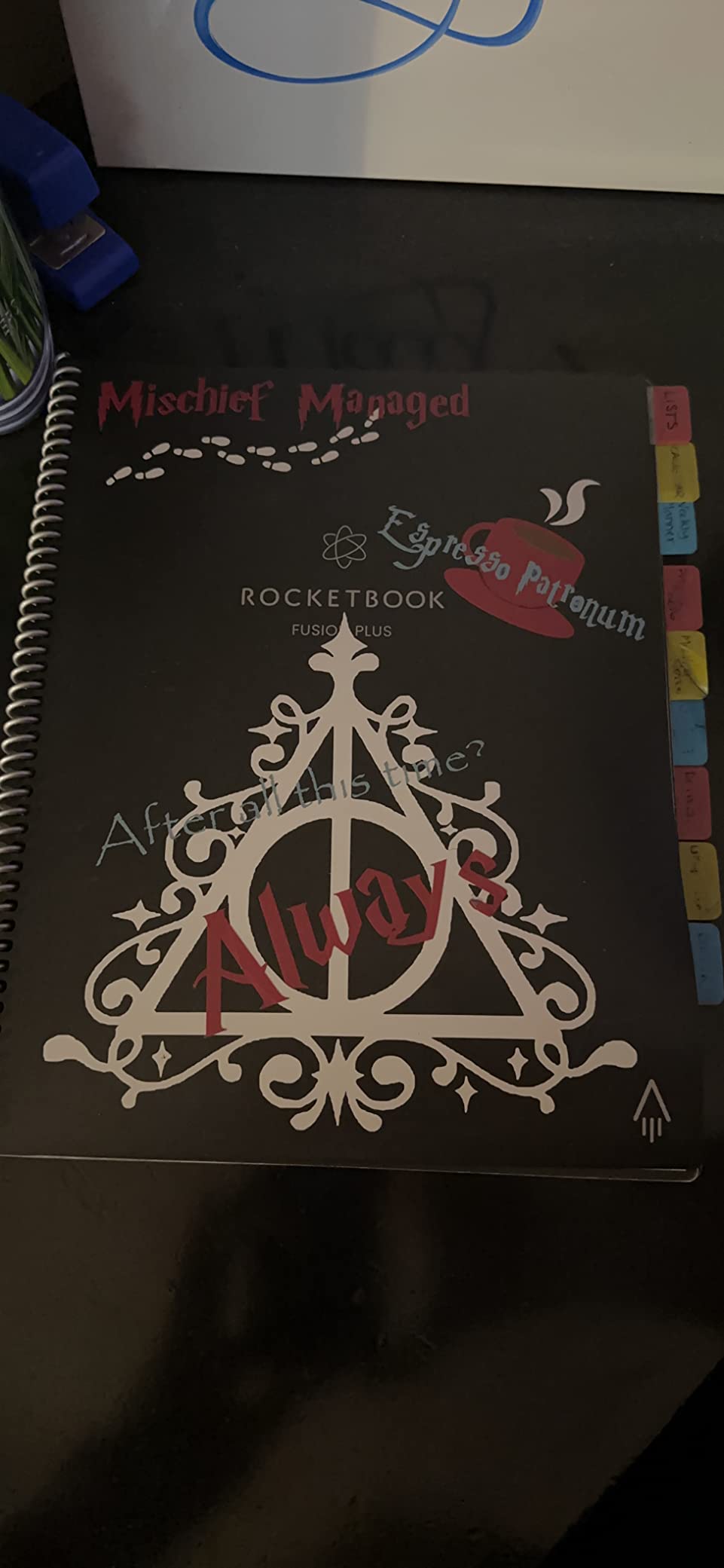 Rocketbook Fusion Plus Smart Reusable Notebook Planner, Notetaking and Planning In One, Letter Size 8.5x11, Black customer photo 1