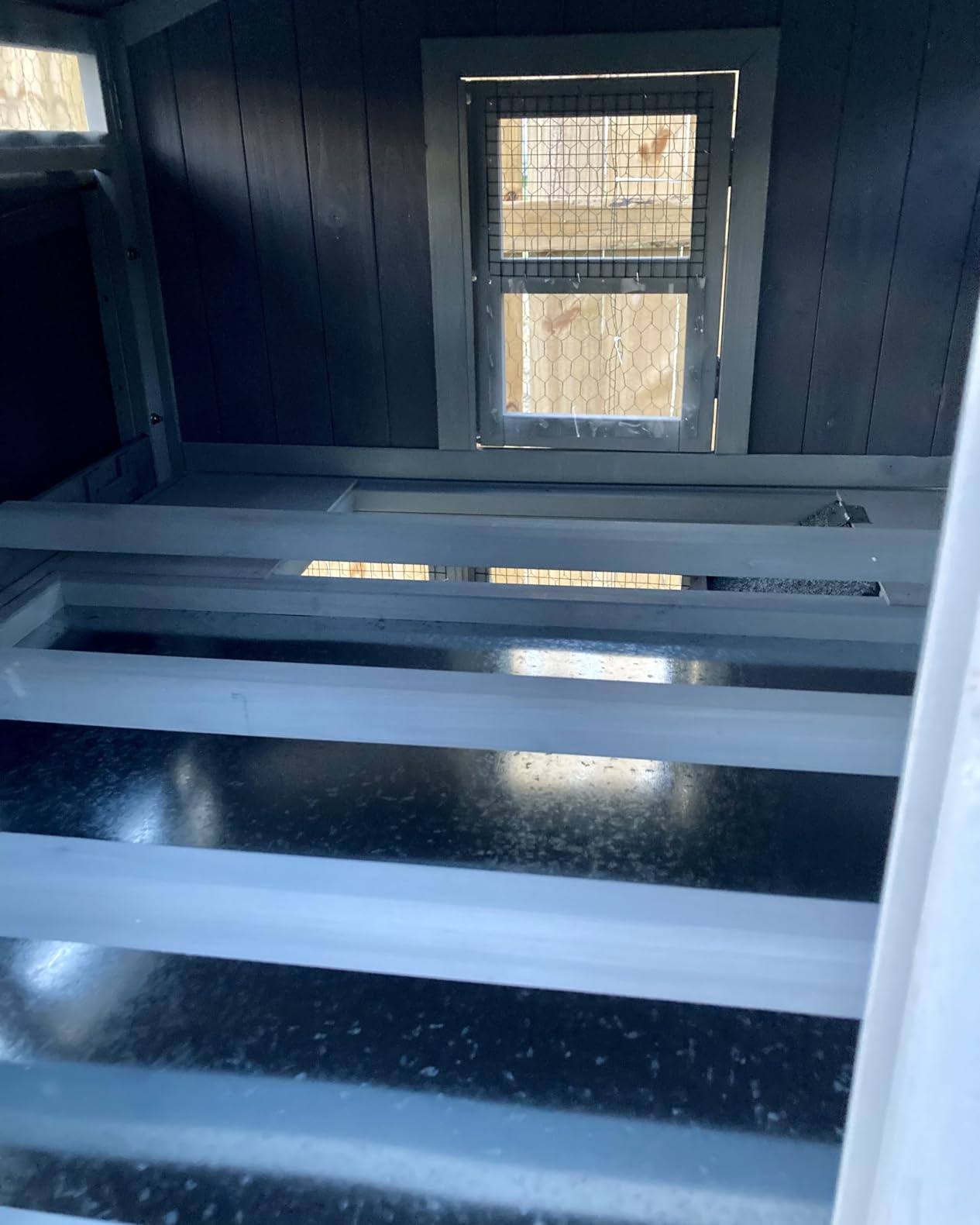 GUTINNEEN Large Chicken Coop for 6 Chickens, Movable Thickened Wooden Hen House on Wheels with Easy Clean Removable Tray & 2 Nesting Boxes, Extra Large Outdoor Duck Cage & Rabbit Hutch customer photo 1