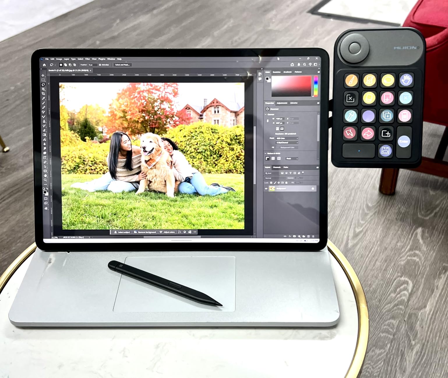 HUION Keydial Mini Bluetooth Programmable Keypad with Dial 5 Keys Anti-ghosting 18 Customized Keys, Wireless Shortcut Keyboard for Drawing Tablet, PC, MacBook, Surface Pro, Laptops customer photo 2