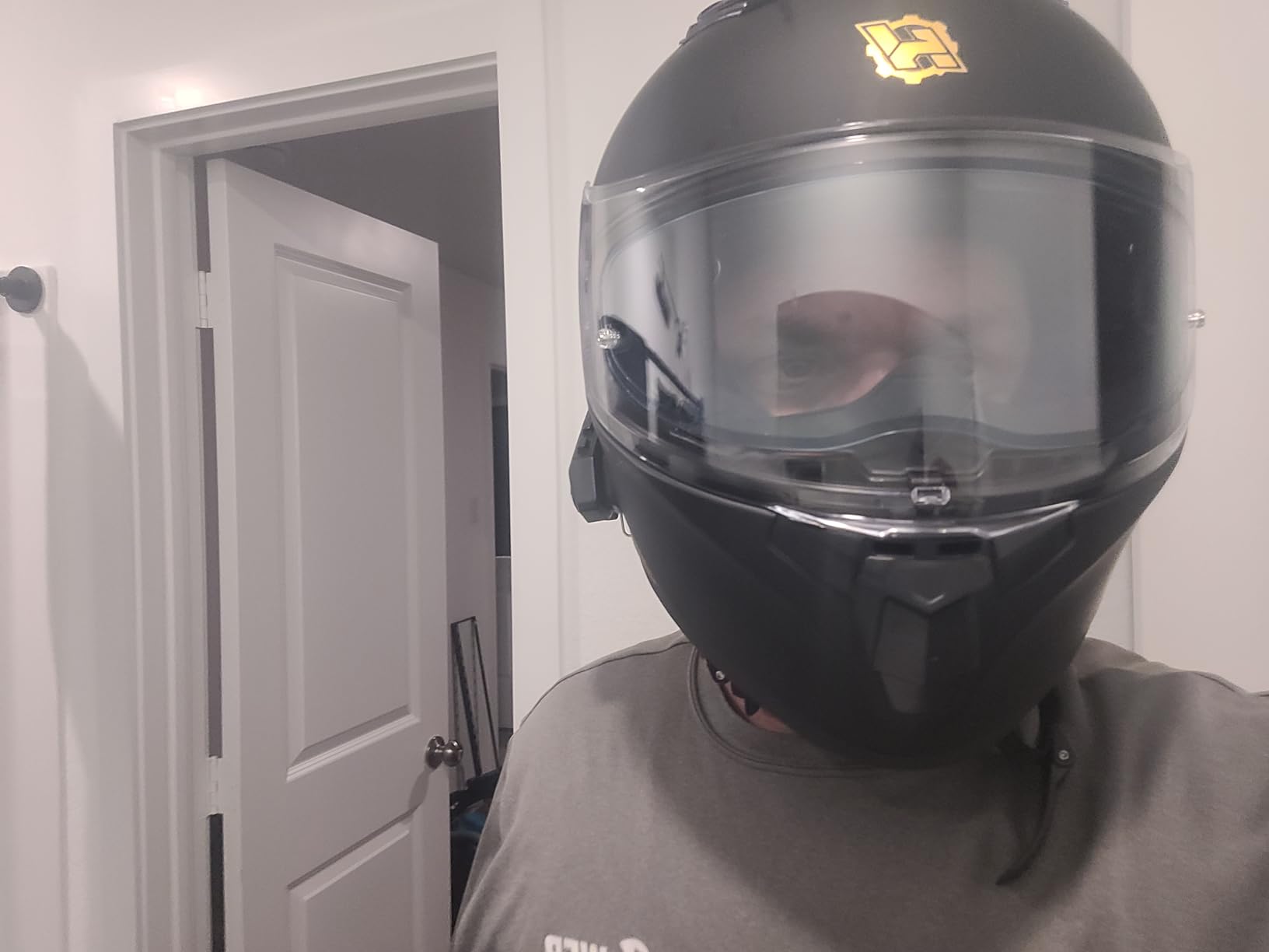 HAX Obsidian Full Face Dual Visor Adult Motorcycle Helmet with Pinlock Ready DOT Approved customer photo 2