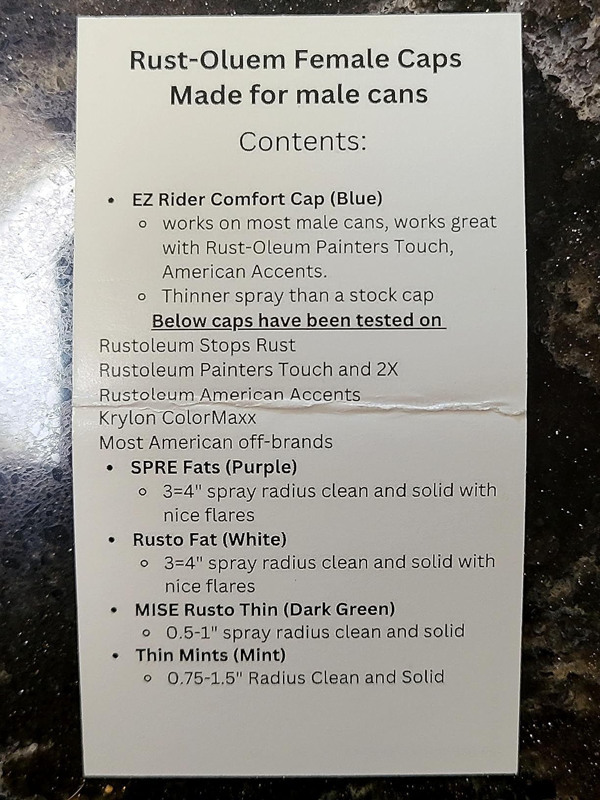 Replacement Female Spray Paint Caps for Rusto Variety Pack (10) customer photo 3