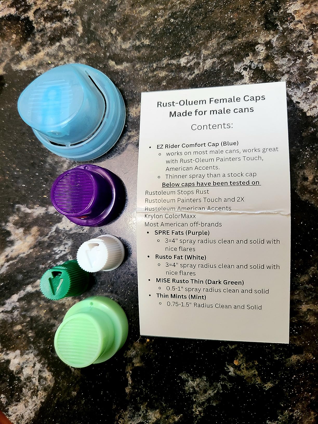 Replacement Female Spray Paint Caps for Rusto Variety Pack (10) customer photo 4