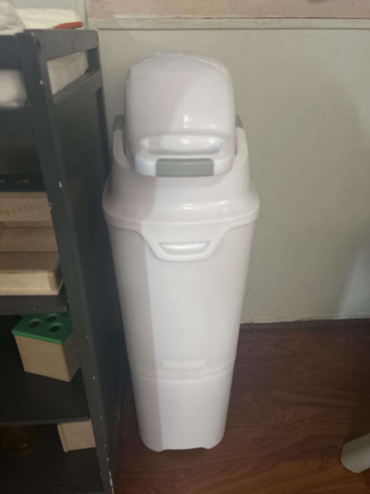 Foundations Tall Diaper Pail with Airtight Lid - Durable & Odorless Diaper Disposal, Large Capacity, Holds up to 60 Newborn Diapers, Refill with Any Bags, Baby Registry Gift - Gray customer photo 2